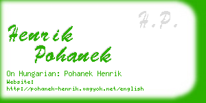 henrik pohanek business card